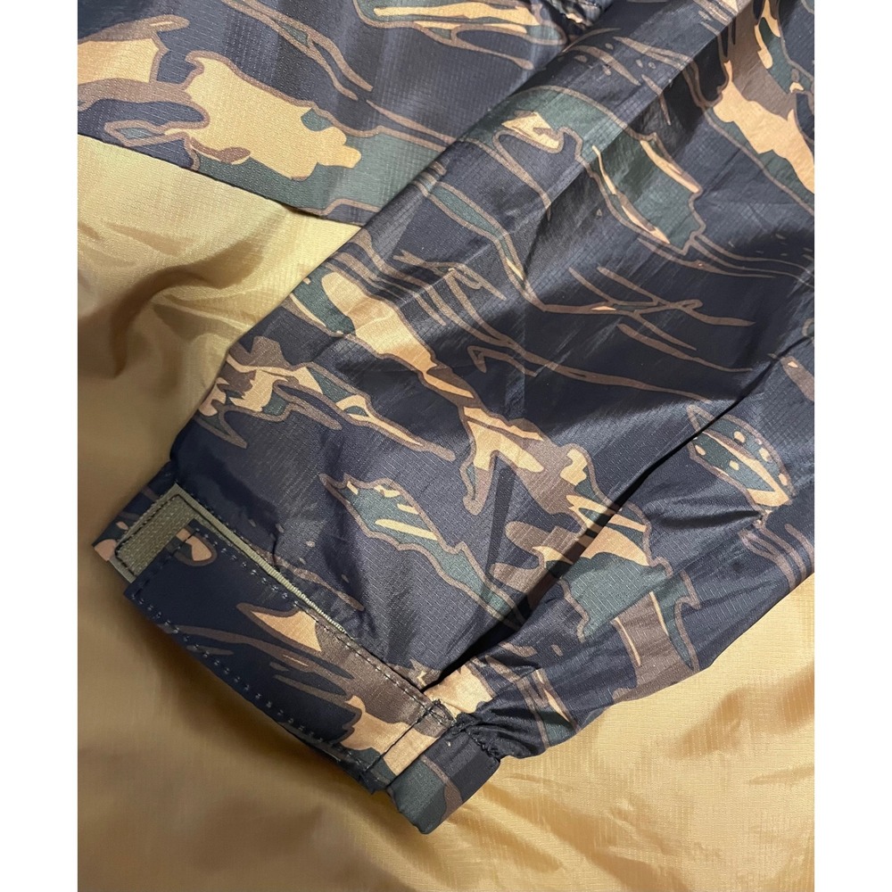 Ecko Unltd Mens Tiger Stripe Camo Half Zip Windbreaker Jacket Gold Brown Large - Picture 8 of 11